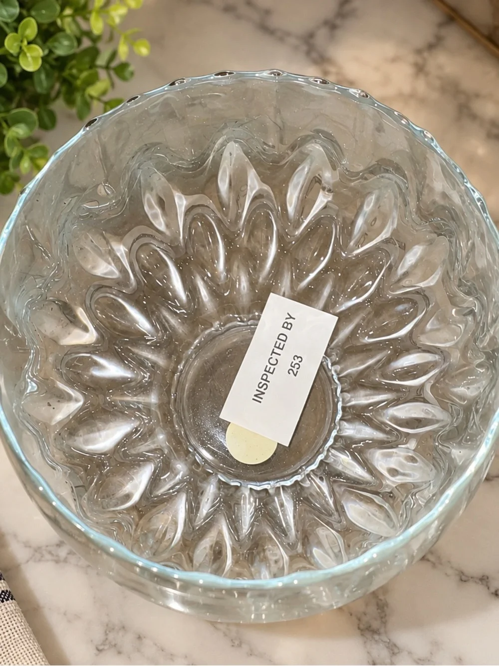 Princess House Clear Crystal Lidded Canister - Transparent